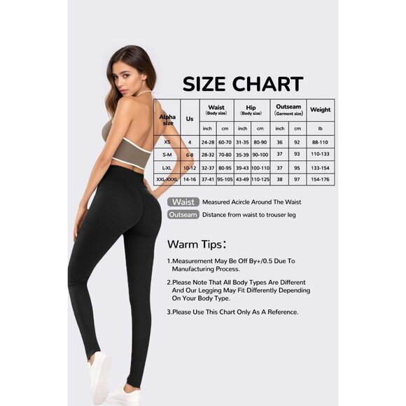 Womens High-Waist Seamless Yoga Leggings with Tummy Control & Pockets Large - Picture 7 of 7